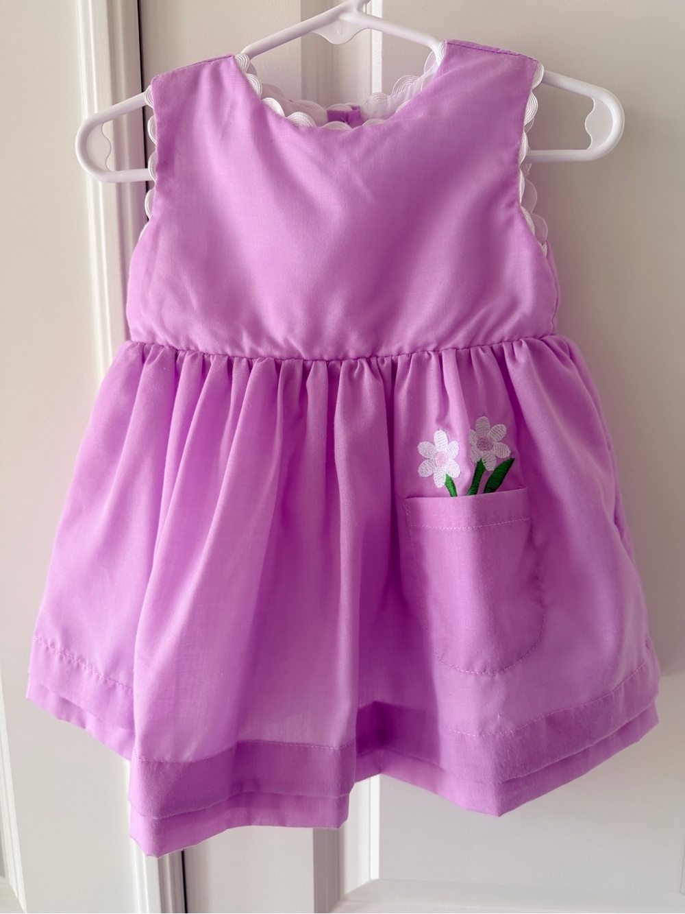 Lavender Floral Pocket Girls' Dress